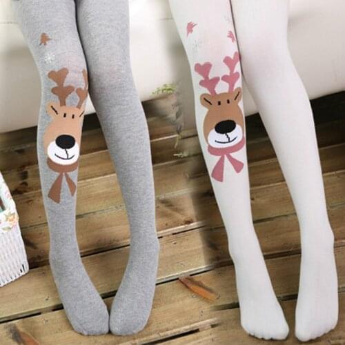 Spring Autumn Girls Cotton Tights Baby Cartoon Deer Dancing Stockings Kids Korean Style Pantyhose Childrens Clothing