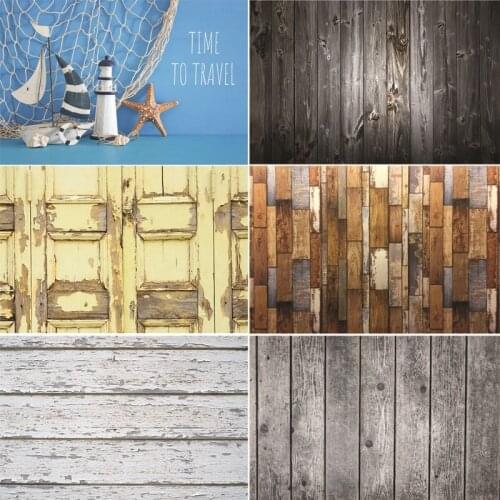 SHUOZHIKE Vinyl Custom Photography Backdrops Prop Wooden Plank Photography Background 200509K-06