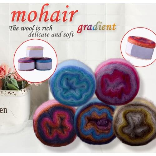 Magic Color 7.0 Progresive Mohair Line Silk Mohair Fine Hand Knitting Yarn Ball lanas para tejer envio gratis wolle zum stricken