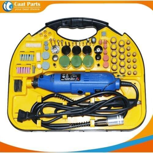 High quality! New Arrival 211pcs 6-speed adjustable speed Electric Rotary Drill Grinder machine Polish Sanding Tool Set