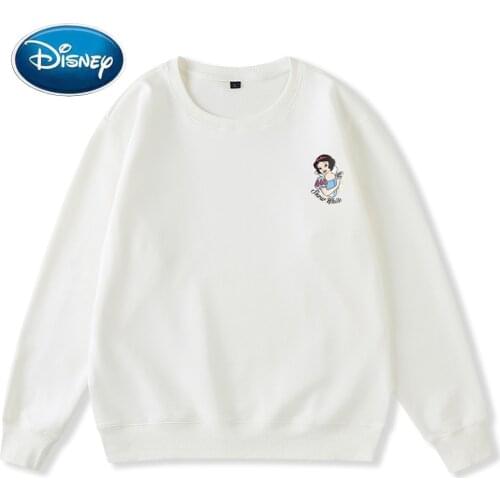 Disney Chic Fashion Snow White Princess Cartoon Print Streetwear Unisex Women Sweatshirt Long Sleeve O-Neck Tops 8 Colors Female