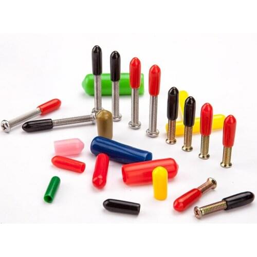 10pcs Black Rubber end cap steel pole pipe joint tube Sealing dust cover hex socket bolt screw nut head hole plug Protective Hat