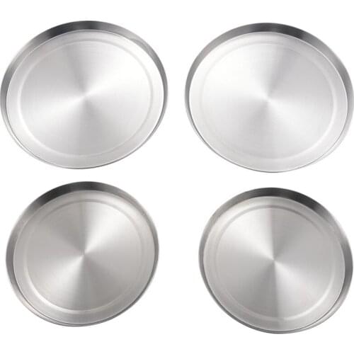 4Pcs/Set Stainless Steel Kitchen Stove Top Covers Burner Round Cooker Protection Kitchen Cookware Cover Lid Cooking Tool