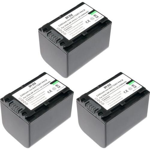 3Pcs/lot 7.2V 2.5A NP-FV70 NP FV70 NPFV70 Rechargeable Camera Battery for Sony HDR-CX230 HDR-CX150E HDR-CX170 CX300
