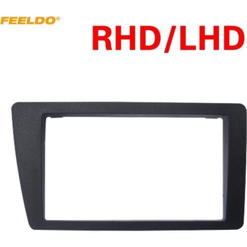 FEELDO 2Din Car Radio Stereo Fascia Frame Adaptor for HONDA Civic ( RHD / LHD ) 2001-2006 Dash Mount DVD Panel Frame Fitting Kit