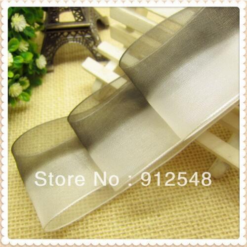 Free shipping 1-1/2'' (38mm) Fade Color Gradually Organza Sheer Ribbon Wedding Party Favor Decoration Craft,9832