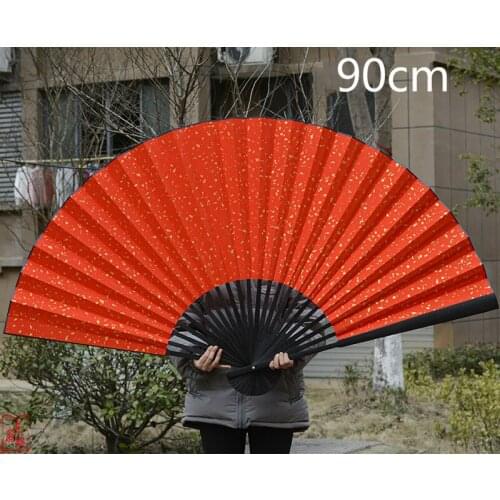 Oversize Golden Foils Xuan Paper Fan Artist DIY Painting Wall Hanging Fan Retro Wall Mount Living Room Fans Home DIY Decoration