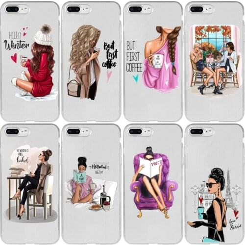 Shopping Girl Booking Coffee Mom Beautiful Leg Cover Case for Xiaomi Redmi K20 K30 4X 4A 5A 6A 7A 8A 9C 9A Pro Plus