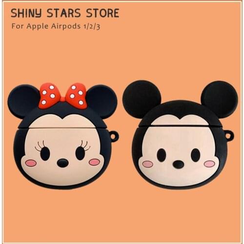 Cute Minnie Mickey Case for Airpods Pro 1/2/3 Cover Protective Earphone Cases Headphones Funda Protective for Airpods Co