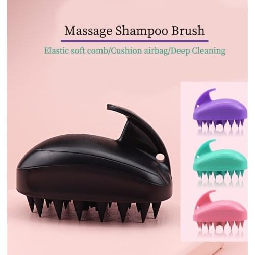 Pure silicone shower brush head massage brush cleaning scalp brush bathtub spa weight loss brush bath care tool