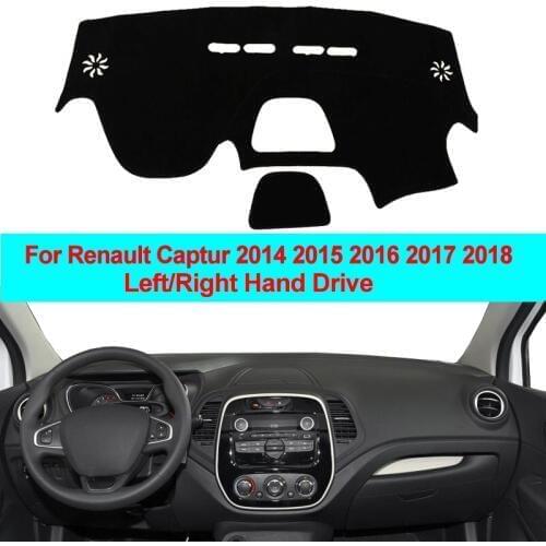 2 Layers Car Auto Dashboard Cover Carpet Cape Dash Mat Dashboard Pad Anti-UV For Renault Captur 2014 2015 2016 2017 2018 LHD RHD