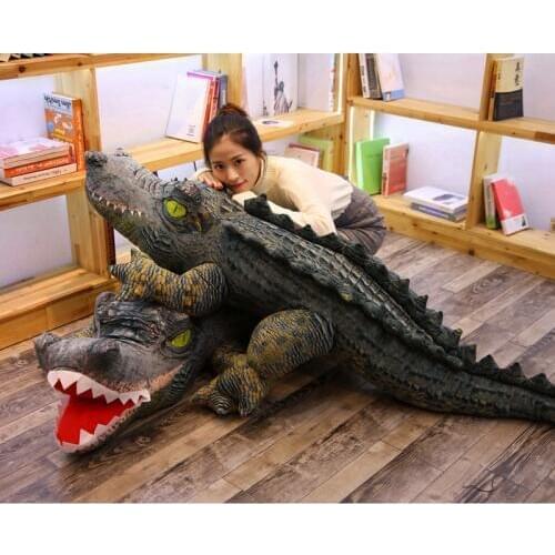 35-115cm Stuffed Animal Real Life Alligator Plush Toy Simulation Crocodile Dolls Kawaii Ceative Pillow for Children Xmas Gifts