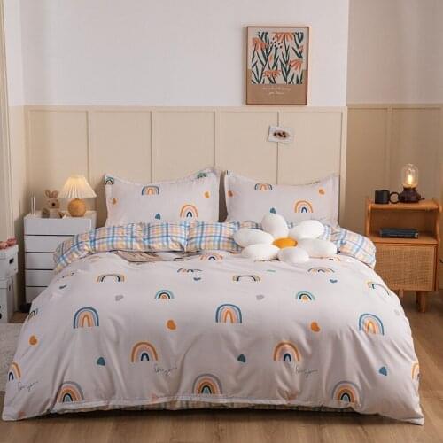 Classic Red Christmas Black Star Bedding Set Unicorn Bed Linen Duvet Cover Flat Sheet Pillowcase Sets Queen King Twin Full Size