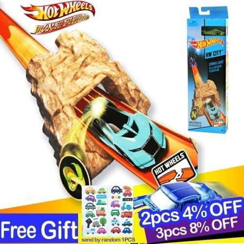 Hot Wheels Car Track Set Pop-up Launch Model Car Kids Toys for Children Diecast Brinquedos Hotwheels Birthday Gift Boy Toy