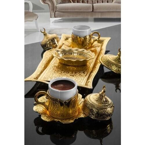 Set of 2 Turkish Coffee Set Arabic Ottoman Greek Gift Authentic New Product Historical Pattern Espresso Serving Coffee Cups Mug