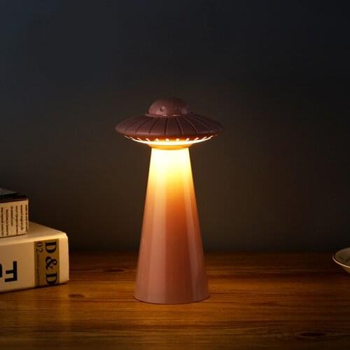 Ufo Charging Table Lamp Creative Table Lamp Bedroom Adjustable Atmosphere Table Lamp Smart Night Light Lamp Bedside La