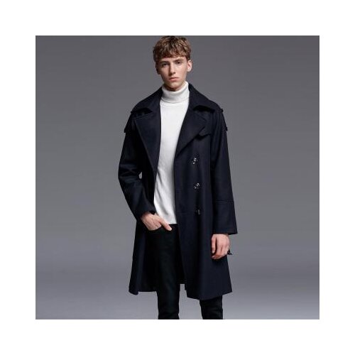 New Causal Wool Coat Mens Luxury Double Breasted British Style Woolen Men Trench Jacket Plus Size 6xl Male Business Overcoat