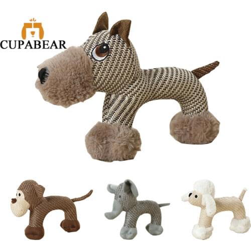 New Design Cute Dog Plush Toy Monkey Shape Bite Resistant Chew Squeaker Squeaky Training Interactive s for Pet Puppy