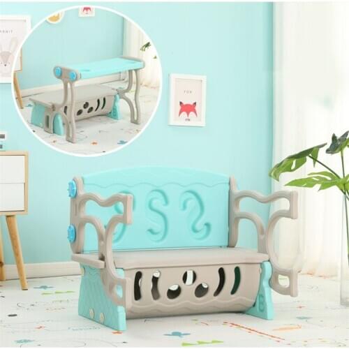 Plastic Children Table And Chair Kindergarten Kids Study Table Portable Folding Household Table Chair Set With Toy Storage Box