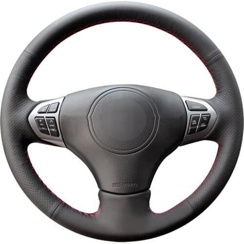 Hand-stitched Black Genuine Leather Car Steering Wheel Cover for Suzuki Grand Vitara 2006 2007 2008 2009 2010 2011 2012 2013