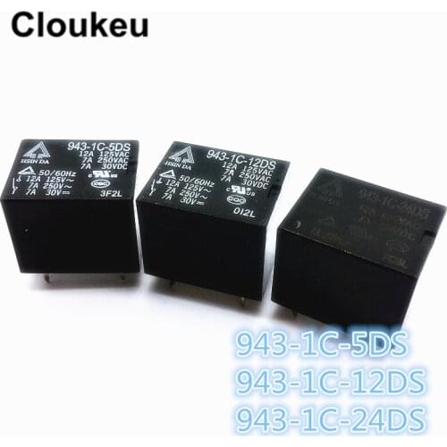 2Pcs Relay DIP5 943-1C- 5DS 12DS 24DS 5V 12V 24V T73 12A