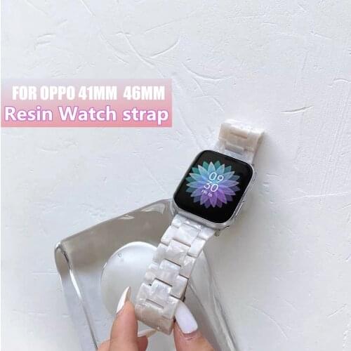 41mm 46mm Resin Watch Strap for OPPO Watch Watchband Band For OPPO watch bracelet 41mm accessories 46mm wristband Strap