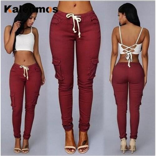 High Waist Pencil Pants Women Tie Drawstring Sweet Elastic Waist leggings Joggers Slim Fit Sweatpants Casual Plus Size Trousers