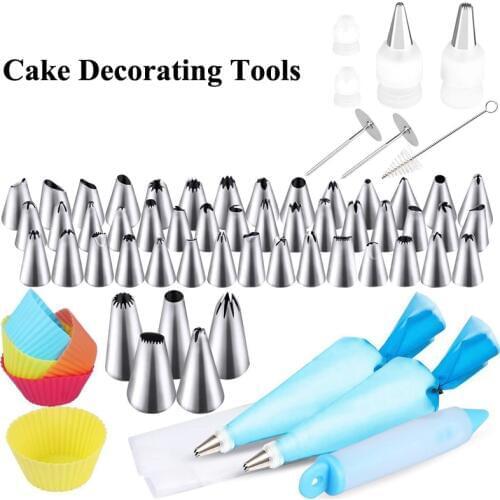 SHENHONG Cake Decorating Sets Confectionery Dessert Baking Tools Scraper Cream Bag Pastry Nozzles Converter Icing Piping Tips