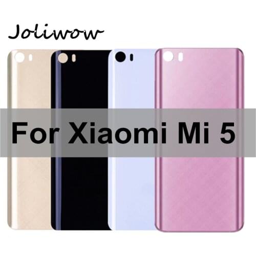 Glass Battery Back Cover For Xiaomi 5 MI5 Mi5 Back Battery Cover Rear Door Housing Case Cover For Xiaomi MI 5 Housing