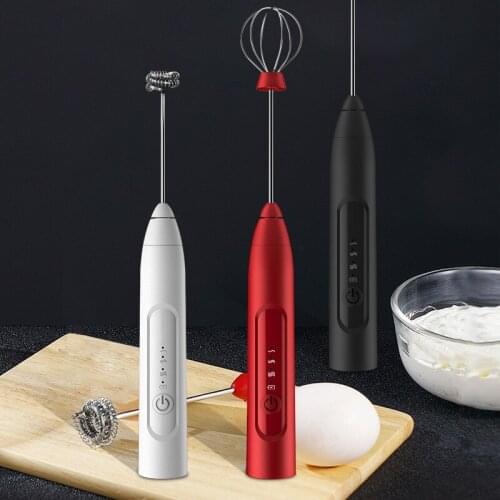 USB Rechargeable Electric Whisk Egg Beater Handheld Coffee Blender Household Milk Shaker Mixer Frother Foamer Food Blender