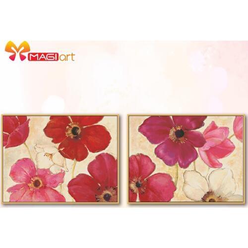 Cross stitch kits Embroidery needlework sets 11CT water soluble canvas patterns 14CT Floral style sea anemone-NCMF258