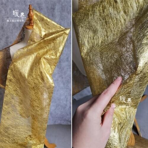 Linear Texture Fabric Gold DIY Patches Artificial Flower Decor Photo Props Background Clothes Creative Designer Fabric