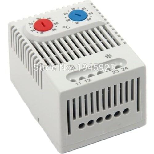 ZR011 0 to +60 Degree Heating Cooling Normal Open and Closed Adjustable Thermostat Temperature Control Controller Switch