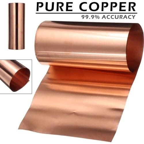 1pc 99.9% High Purity Pure Copper Sheet Mayitr Cu Metal Foil Plate 0.1x200x1000mm
