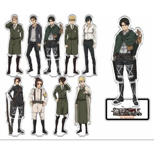 1 Pcs New Anime Attack on Titan Eren Levi Rivaille Cosplay Acrylic Stand Figure Desktop Decoration Collection Model Doll Toys