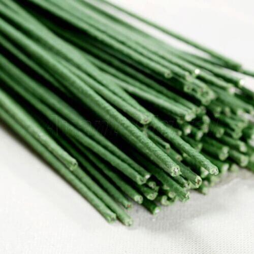 12pcs/lot Mew Green 60cm Iron Wire Plastic Florist Stub Stems Floral Wire Wedding Bridal Bouquet Craft Decor