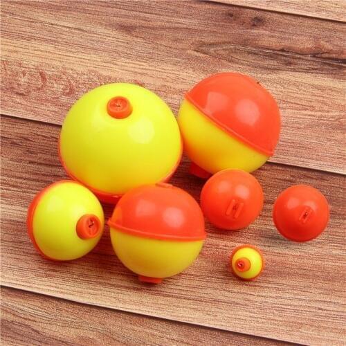 20pcs 0.5inch-2inch Fishing Bobber Buoy Floating drift ball Sea Fishing float ABS plastic Bright color for fishing tackle