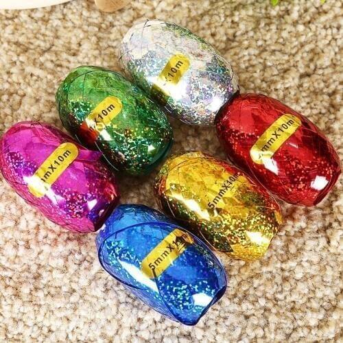 6pcs/lots Foil balloon ribbon 5mm*10m party wedding gifts wholesale party decoration toys Colorful ribbon