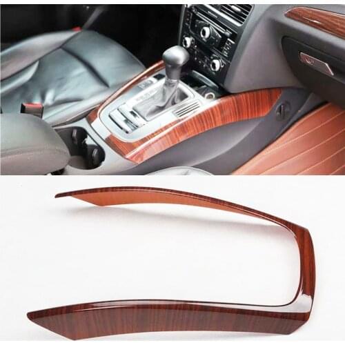 Wooden Color Interior Moulding Gear Box Cover Decoration Trim For Audi Q5 2010-2018 Car Styling Accessories