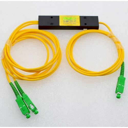 GONGFENG 10PCS New 1:2 Taper type SC/APC Optical Fiber Splitter 50:50 Optical Splitter Telecom Wholesale Free shipping