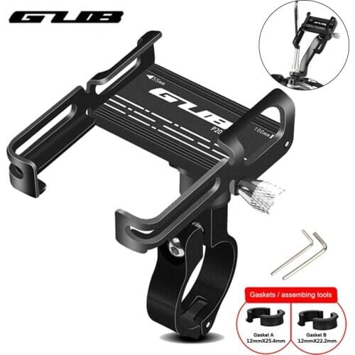 GUB P10 P20 Aluminum Bike Phone Holder For 3.5" to 7.5" Phone Bicycle Stand Scooter Motorcycle Mount Support Handlebar Clips P30