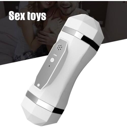 H Automatic Masturbation Cup with Intelligent Vocal 23*7cm Rechargeable Double Head Vibration Mens Masturbation Sex Toy sy998