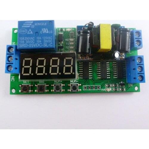 IO23B01*5 5pcs AC 110V 220V / DC 5V Multifunction Delay Relay Timer Switch Digital tube LED controller