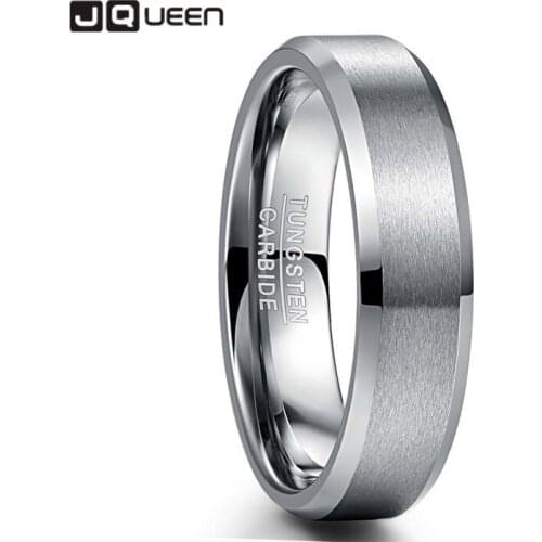 6MM Wide Matte Surface Tungsten Steel Ring Men Fashion Jewelry Simple Sliver Color Wedding Brand Party Rings Finger Accessories