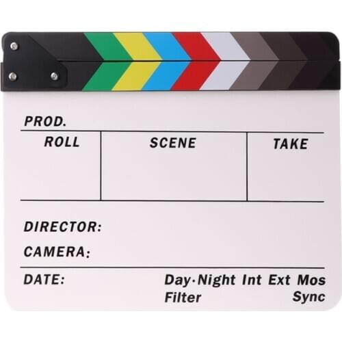 Colorful Clapper Board Acrylic Director TV Movie Film Clapboard Tools