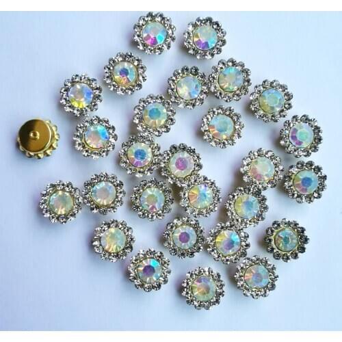 8MM 10MM 12MM round , gold base , AB color stone