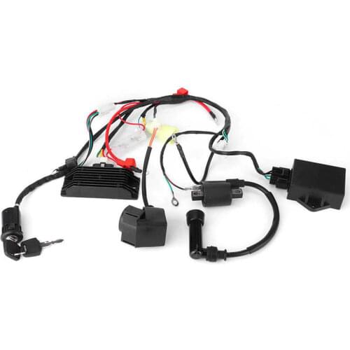 Motorcycle CDI Wiring Harness Key Ignition Coil Rectifier Assy Fits for Zongshen 200CC 250CC NC250