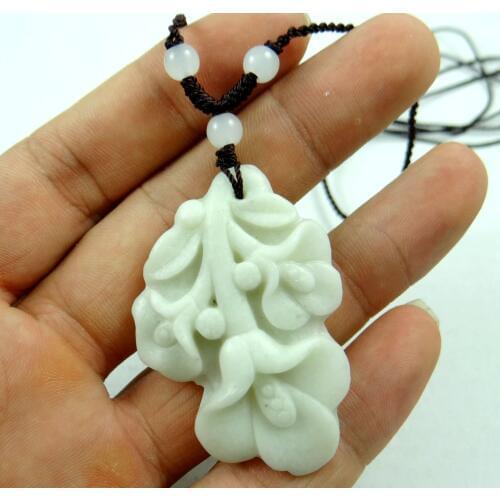 Natural stone Quartz crystal Chinese hand-carved statue of Morning glory head amulet pendant for diy jewelry making Necklace