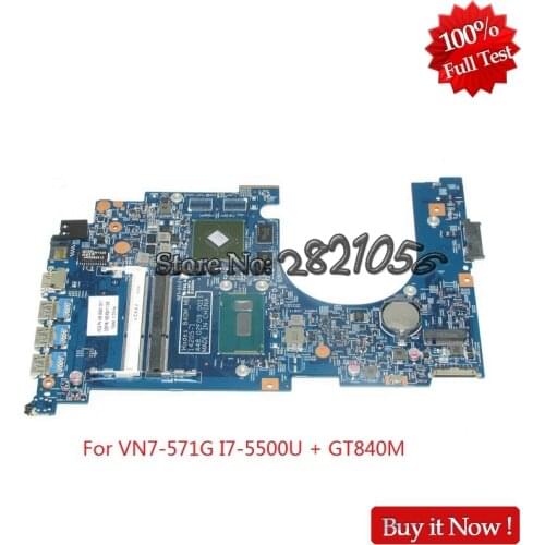 NOKOTION Mainboard For aspire V Nitro VN7-571G Laptop motherboard NBMQK11008 NB.MQK11.008 I7-5500U GT840M Tested