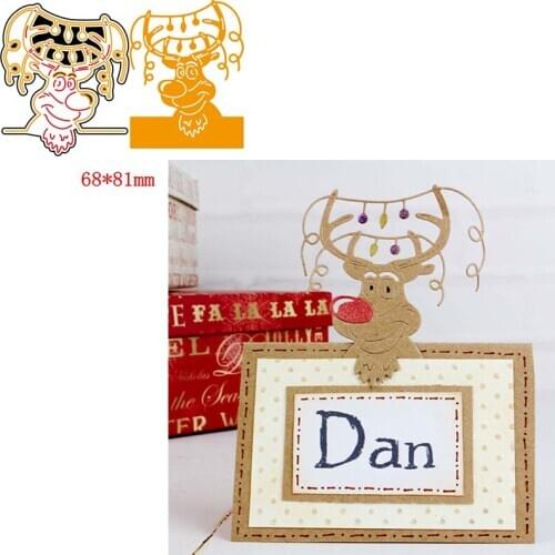 Naughty Cute Deer Best Christmas Animal Decoration Metal Cutting Dies For DIY Scrapbooking Paper Cards Crafts Dies New 2019